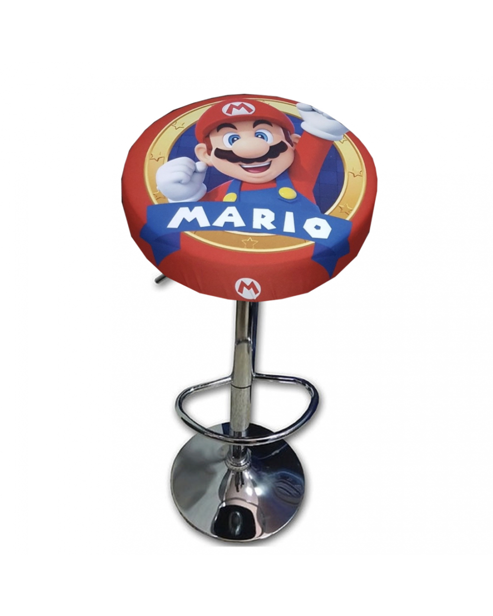 Taburete cromado arcade de Super Mario: color rojo