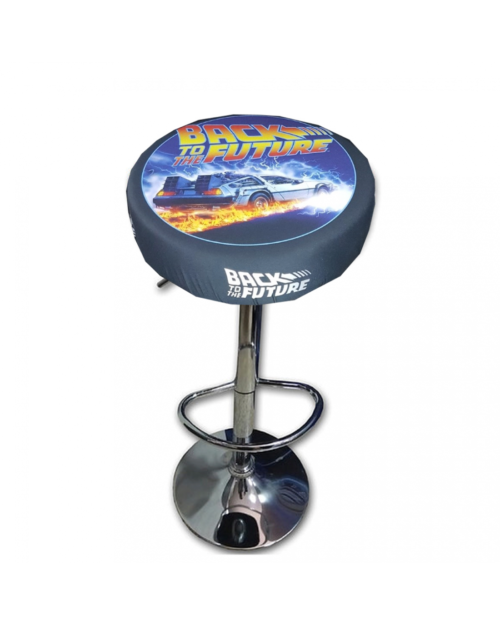 Taburete cromado arcade de Regreso al Futuro